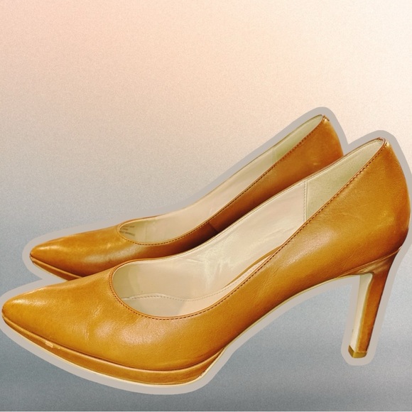 Cole Haan ‘Idala II’ Platform Pumps in “British Tanned Leather” Size 8.5 - Picture 10 of 13